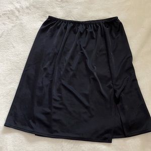 Mini slip skirt with slit